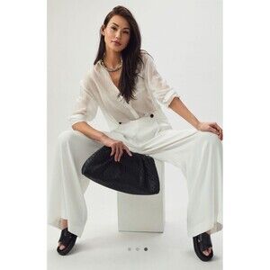 New Anthropologie Maeve Shine Sailor Pants, Size 0 Silky Flowy Material